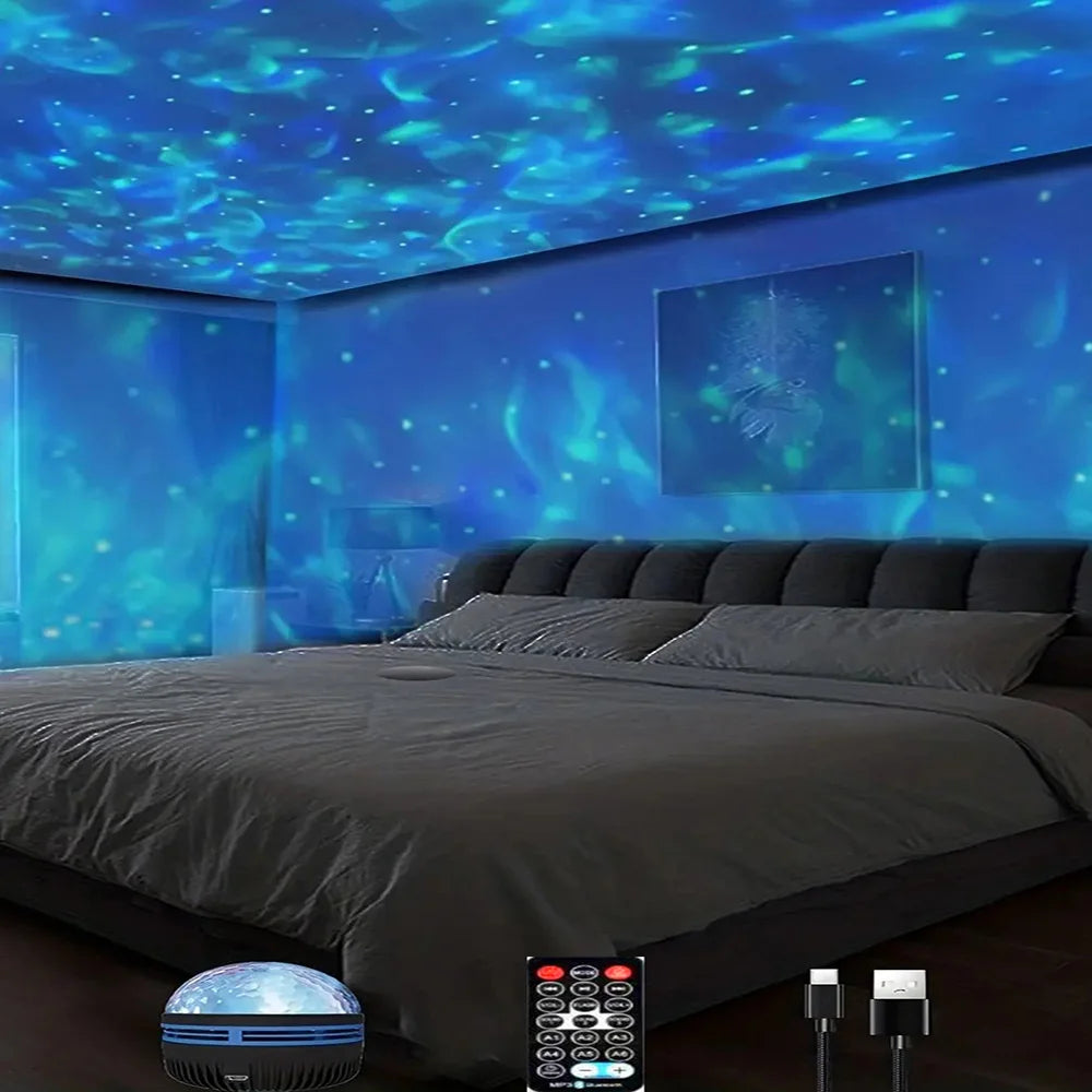 Star & Galaxy Projector Night Light – 7 Colors