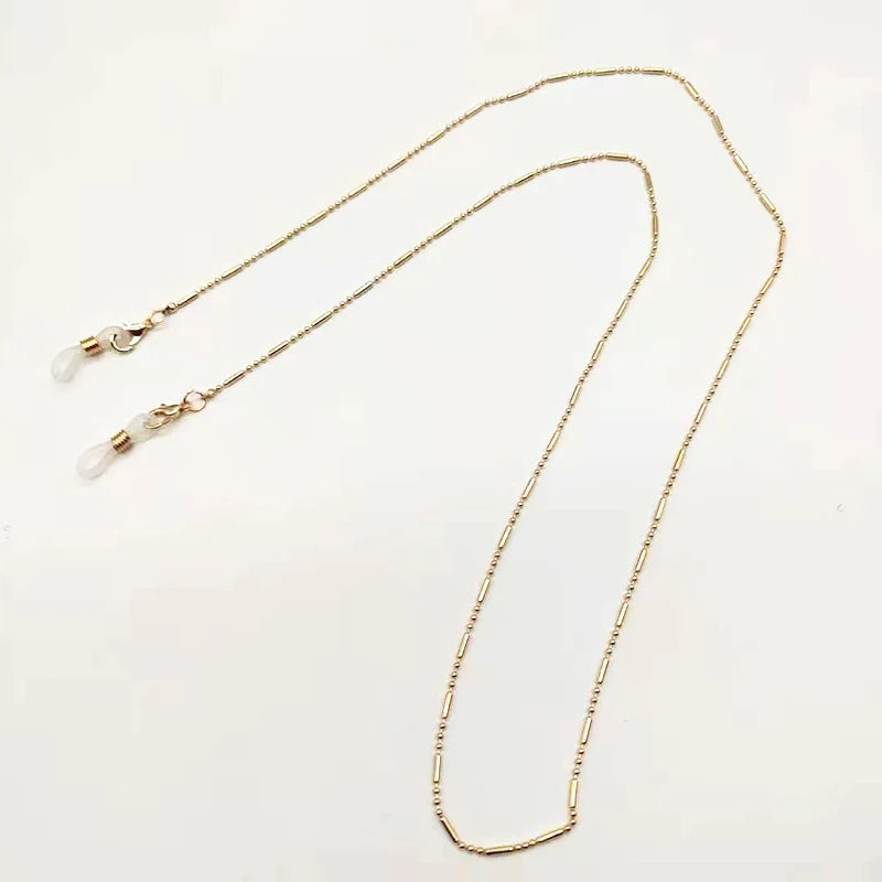 Fashion Woman Sunglasses Chain Cylinder Bead Chain Anti-Falling Glasses Eyeglasses Cord Necklace