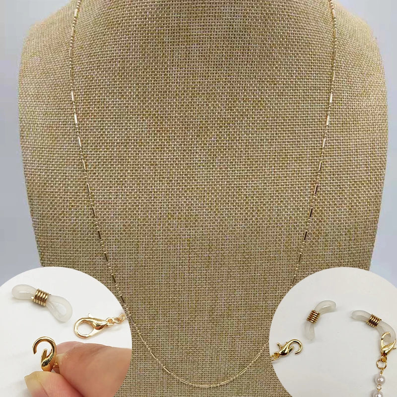 Fashion Woman Sunglasses Chain Cylinder Bead Chain Anti-Falling Glasses Eyeglasses Cord Necklace