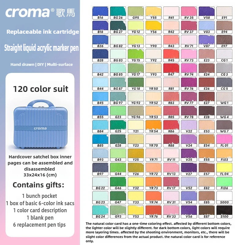 Croma 160/24 Color Replaceable Ink Acrylic Markers