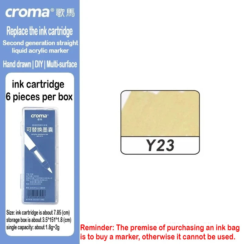 Croma 160/24 Color Replaceable Ink Acrylic Markers