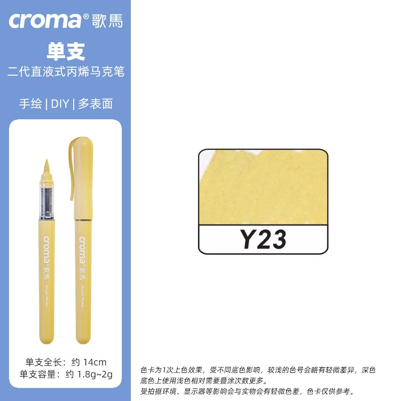Croma 160 Colors Refillable Acrylic Markers – Washable