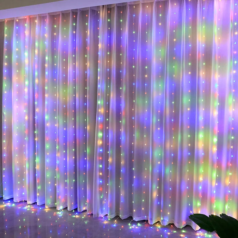 LED Fairy Curtain Lights – 8 Modes USB Remote