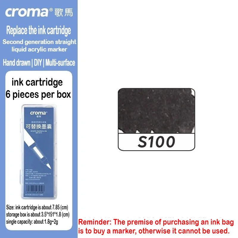 Croma 160/24 Color Replaceable Ink Acrylic Markers