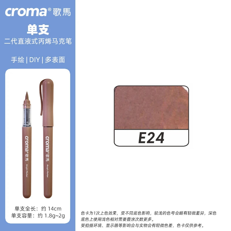 Croma 160 Colors Refillable Acrylic Markers – Washable