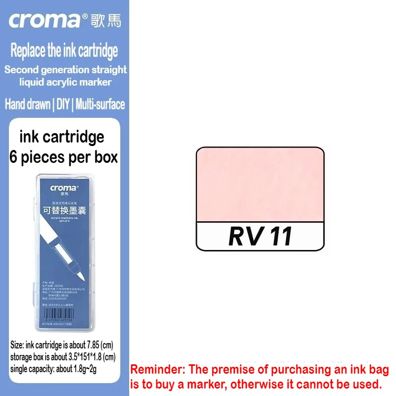 Croma 160/24 Color Replaceable Ink Acrylic Markers