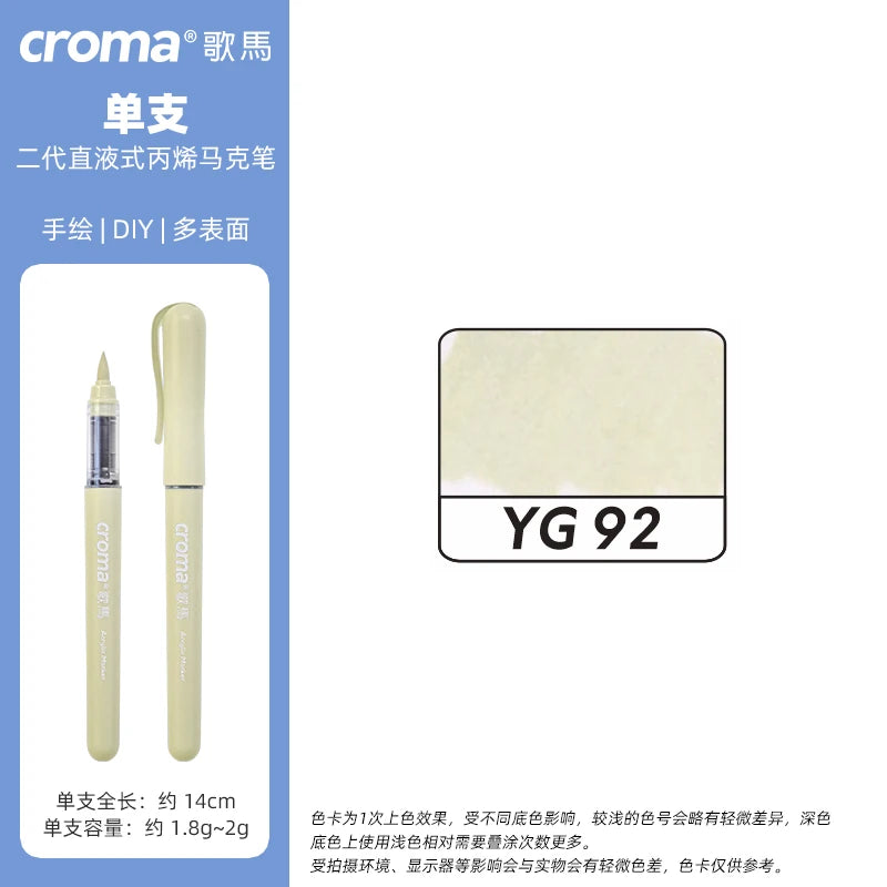 Croma 160 Colors Refillable Acrylic Markers – Washable