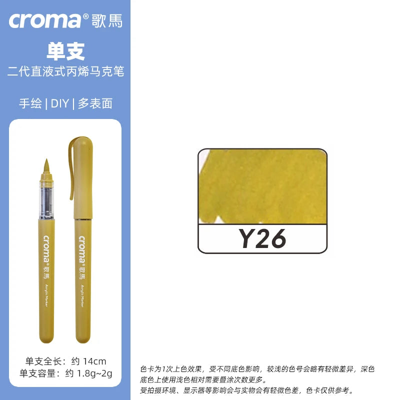 Croma 160 Colors Refillable Acrylic Markers – Washable
