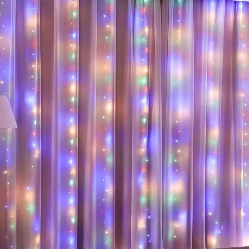 USB LED Curtain Lights – 8 Modes Remote Ramadan Decor