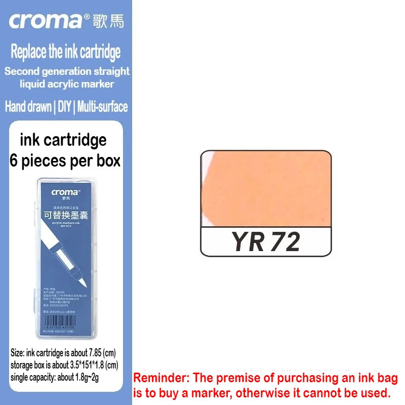 Croma 160/24 Color Replaceable Ink Acrylic Markers