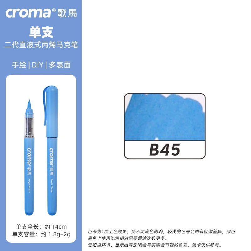 Croma 160 Colors Refillable Acrylic Markers – Washable
