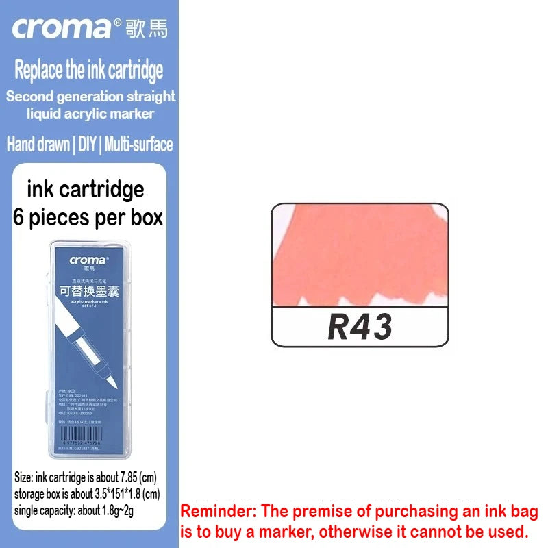 Croma 160/24 Color Replaceable Ink Acrylic Markers