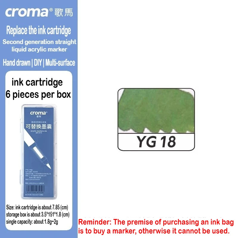 Croma 160/24 Color Replaceable Ink Acrylic Markers