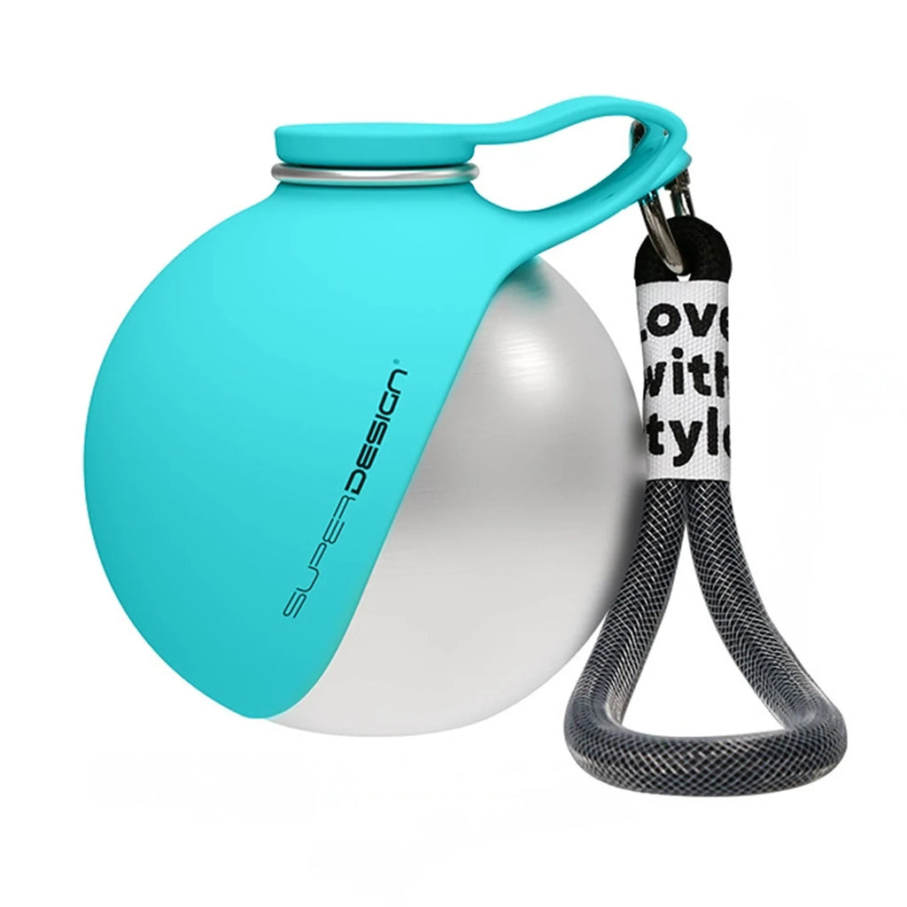 Stainless Steel Collapsible Dog Water Bottle | Portable Ball Bowl