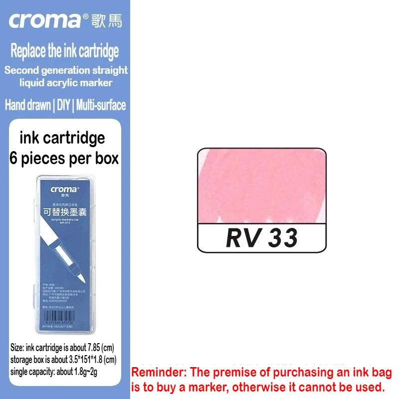 Croma 160/24 Color Replaceable Ink Acrylic Markers