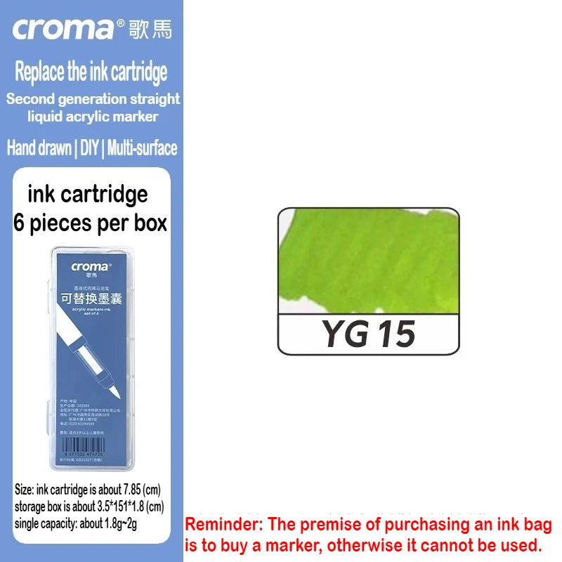 Croma 160/24 Color Replaceable Ink Acrylic Markers