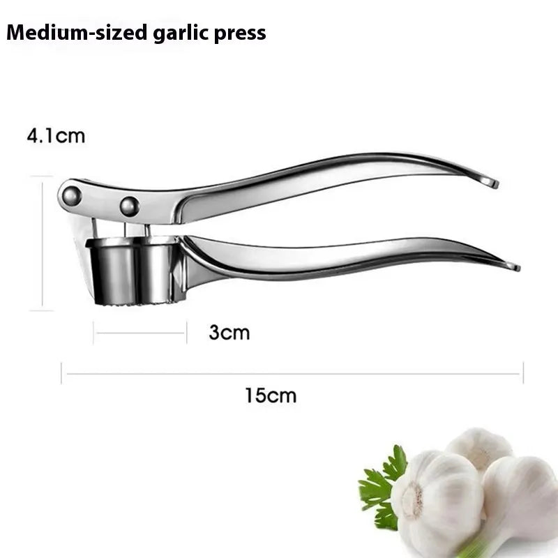 Stainless Steel Garlic Press & Smasher