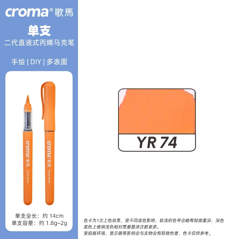 Croma 160 Colors Refillable Acrylic Markers – Washable