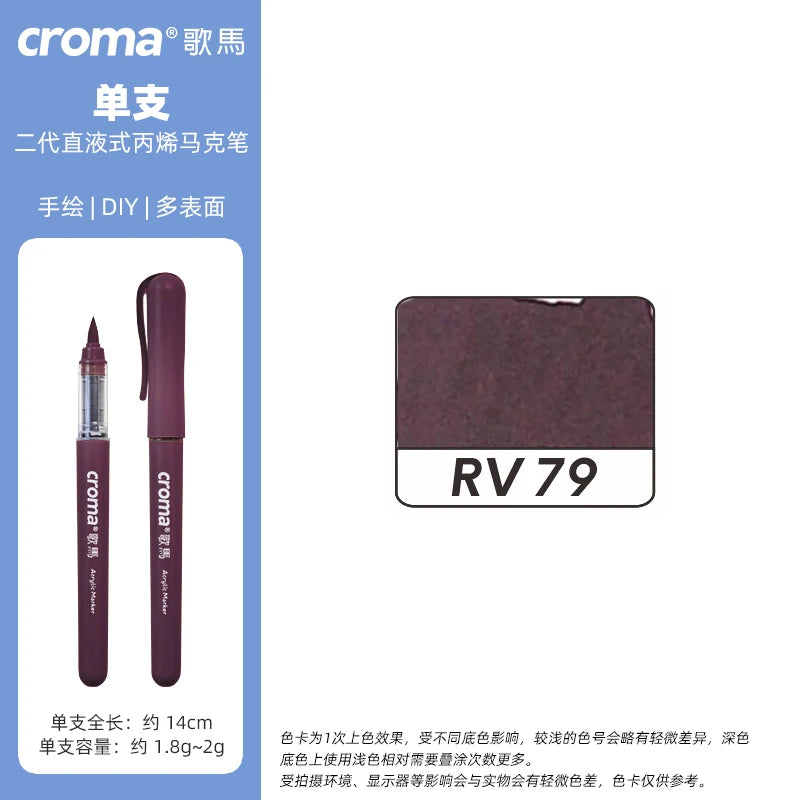 Croma 160 Colors Refillable Acrylic Markers – Washable
