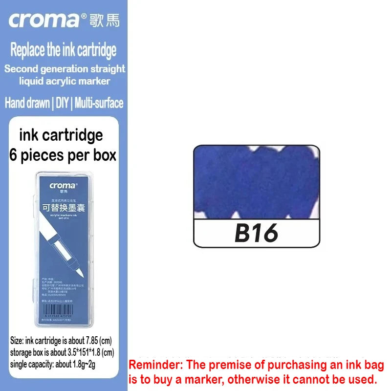 Croma 160/24 Color Replaceable Ink Acrylic Markers