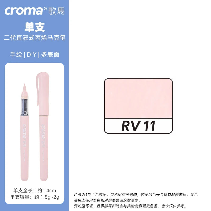 Croma 160 Colors Refillable Acrylic Markers – Washable