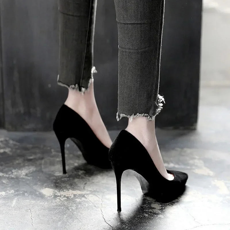 Women Suede High Heels Pumps – Stiletto Office & Party Shoes