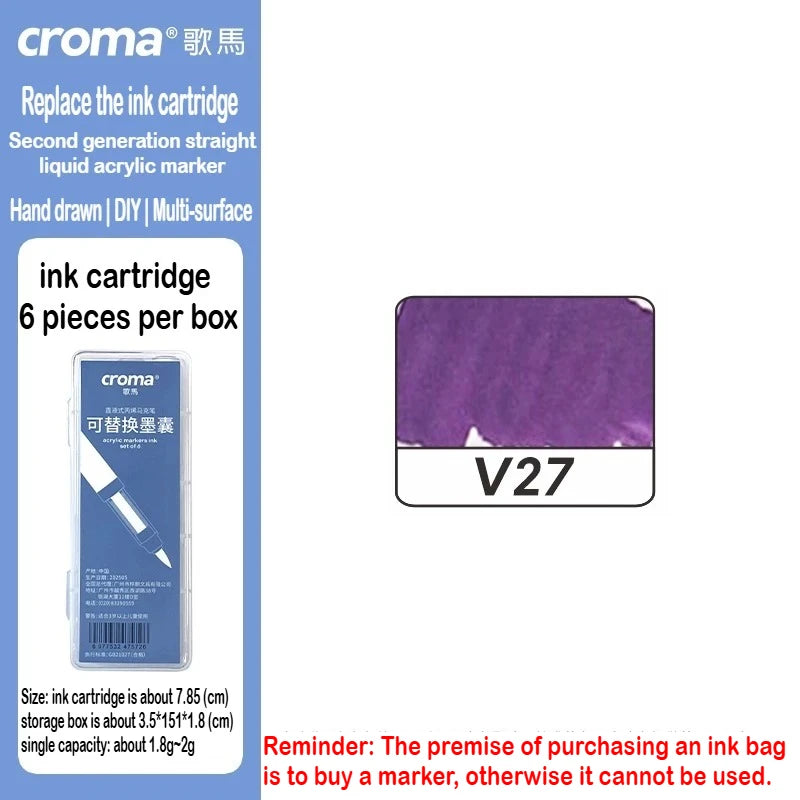 Croma 160/24 Color Replaceable Ink Acrylic Markers