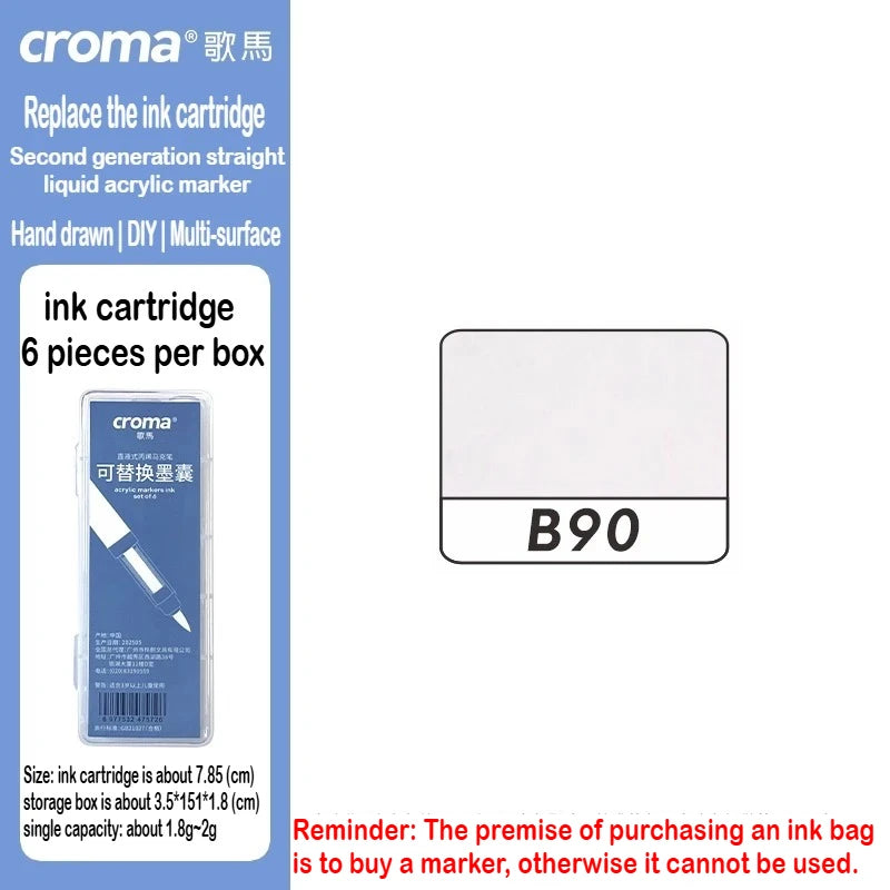 Croma 160/24 Color Replaceable Ink Acrylic Markers