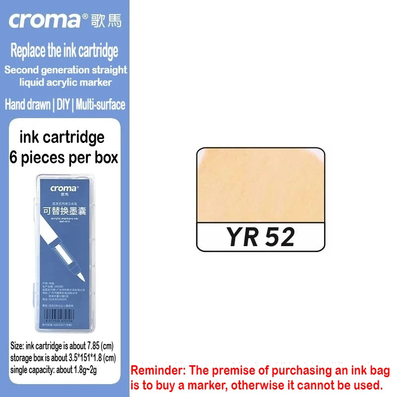 Croma 160/24 Color Replaceable Ink Acrylic Markers