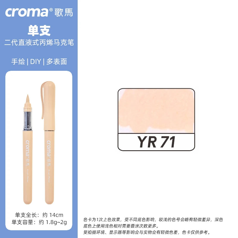 Croma 160 Colors Refillable Acrylic Markers – Washable