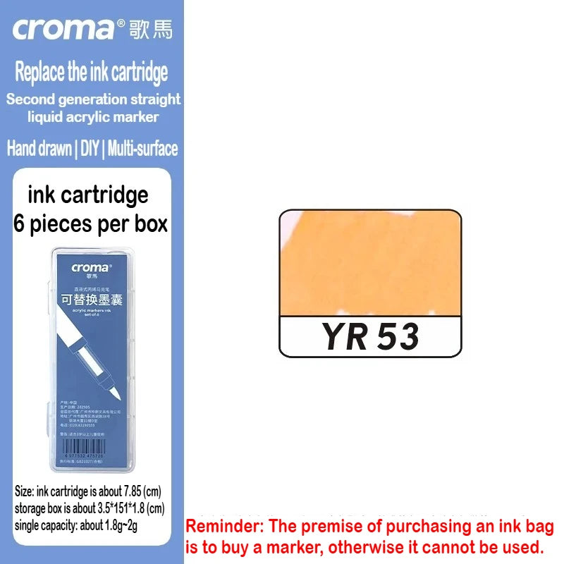 Croma 160/24 Color Replaceable Ink Acrylic Markers