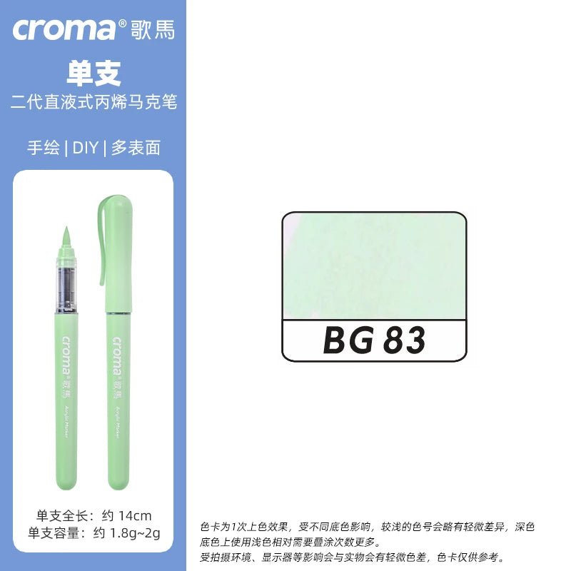 Croma 160 Colors Refillable Acrylic Markers – Washable