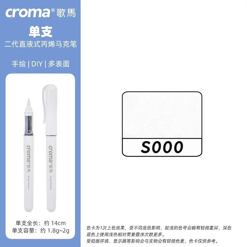 Croma 160 Colors Refillable Acrylic Markers – Washable