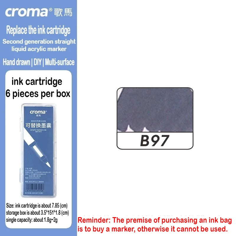 Croma 160/24 Color Replaceable Ink Acrylic Markers