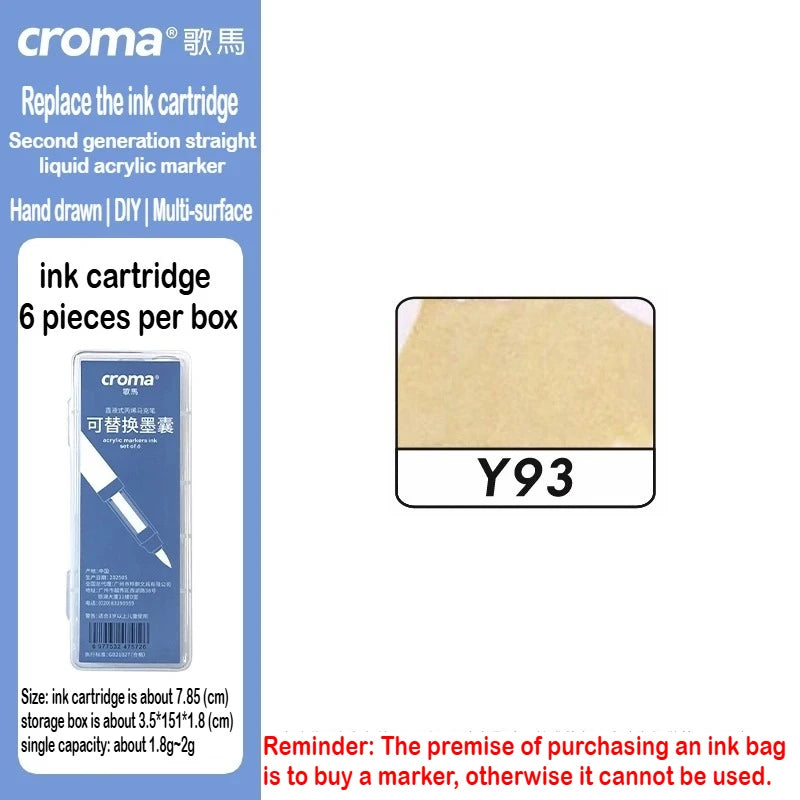 Croma 160/24 Color Replaceable Ink Acrylic Markers
