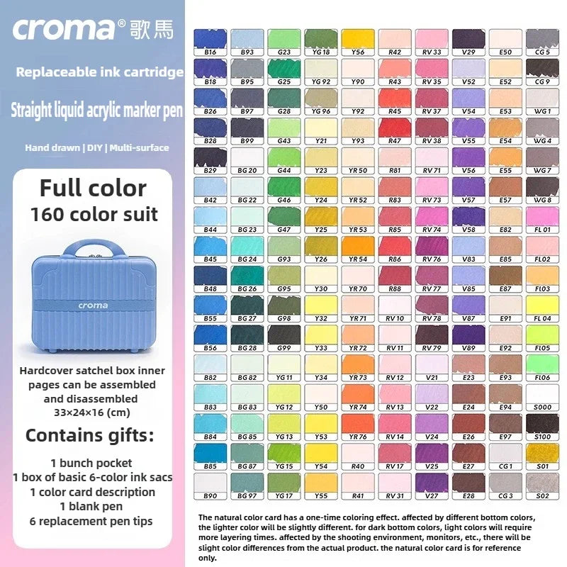 Croma 160/24 Color Replaceable Ink Acrylic Markers