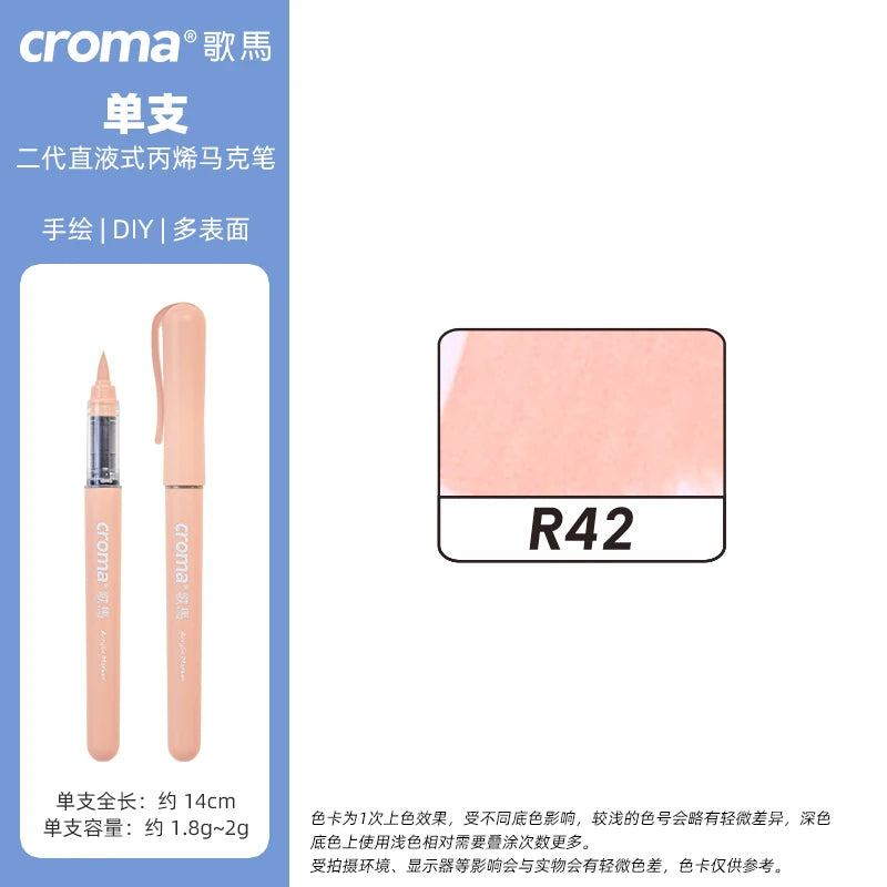Croma 160 Colors Refillable Acrylic Markers – Washable