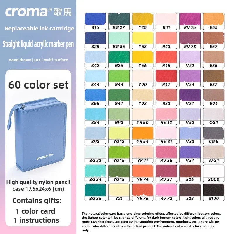 Croma 160/24 Color Replaceable Ink Acrylic Markers