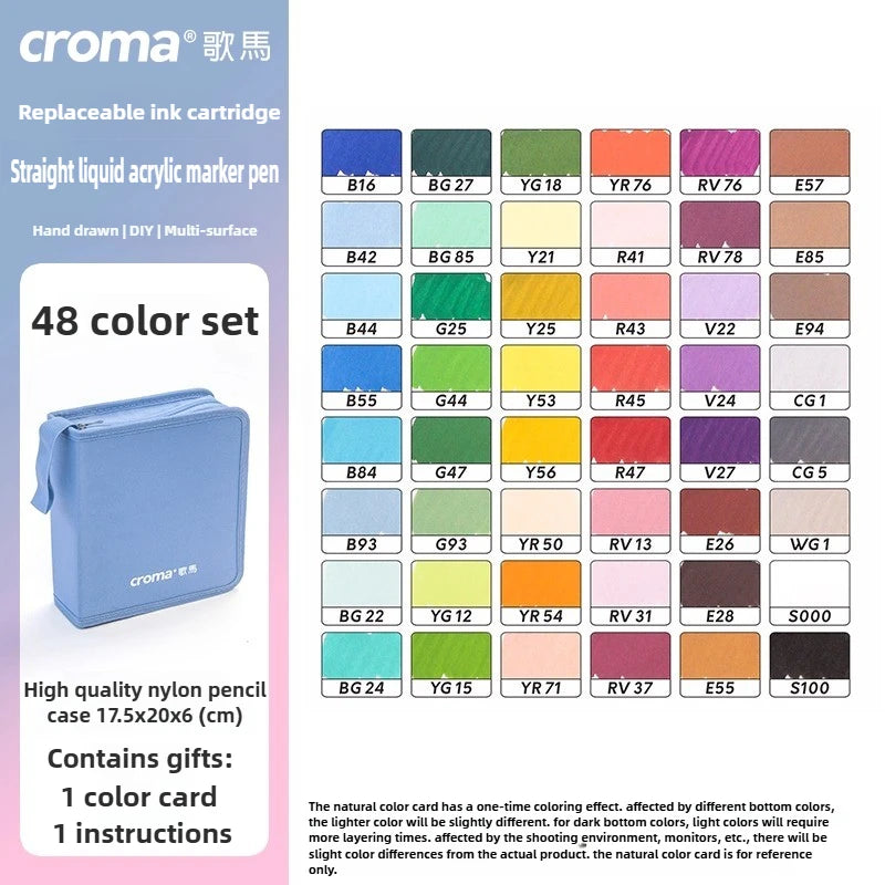 Croma 160/24 Color Replaceable Ink Acrylic Markers