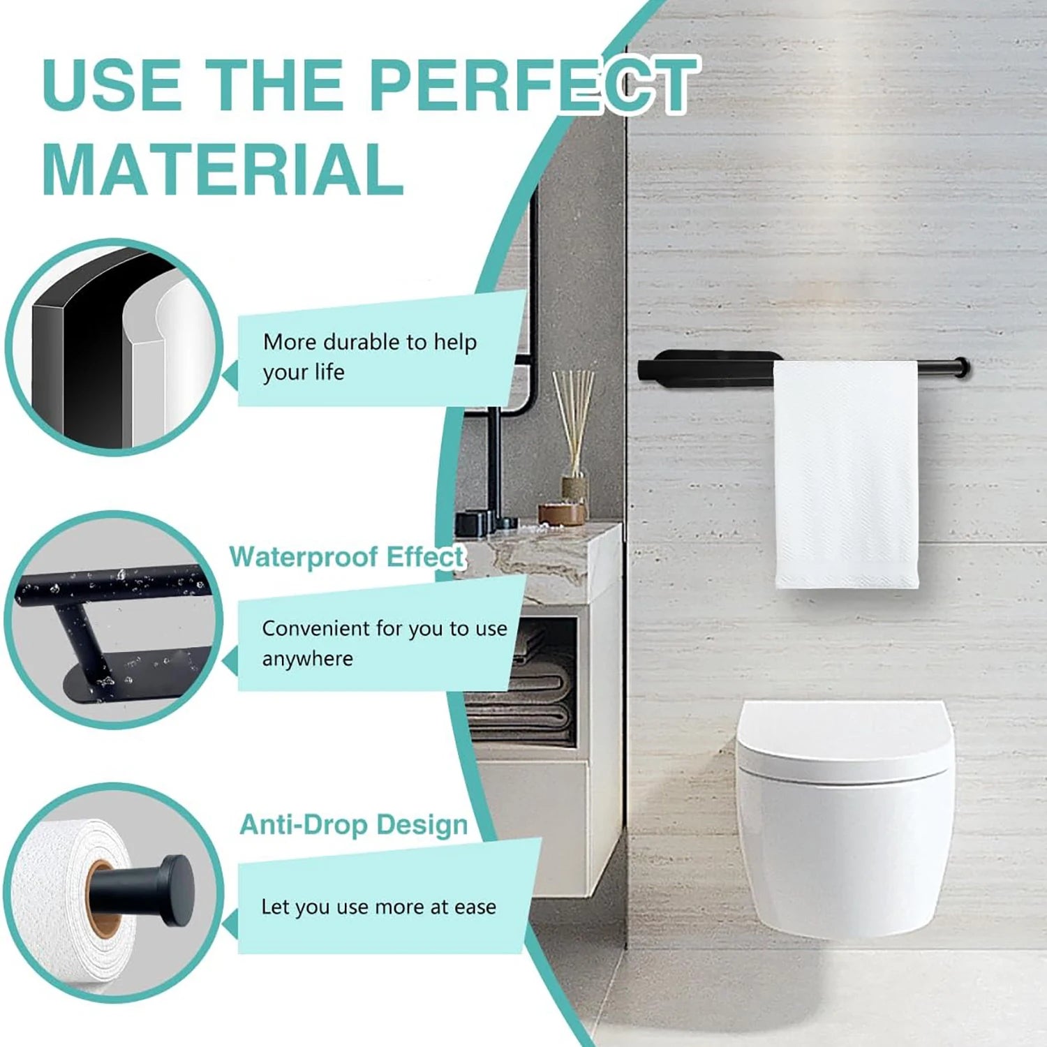 Adhesive Paper Towel & Tissue Roll Holder