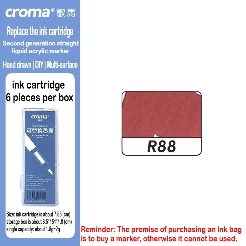 Croma 160/24 Color Replaceable Ink Acrylic Markers