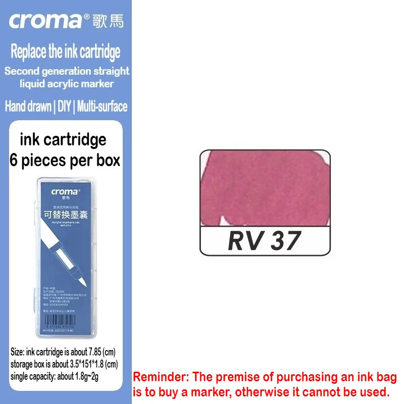 Croma 160/24 Color Replaceable Ink Acrylic Markers