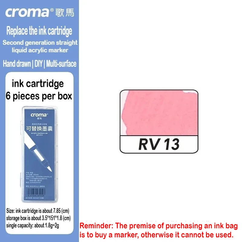 Croma 160/24 Color Replaceable Ink Acrylic Markers