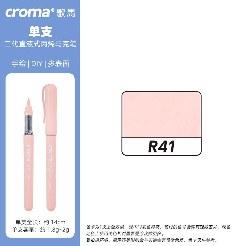 Croma 160 Colors Refillable Acrylic Markers – Washable