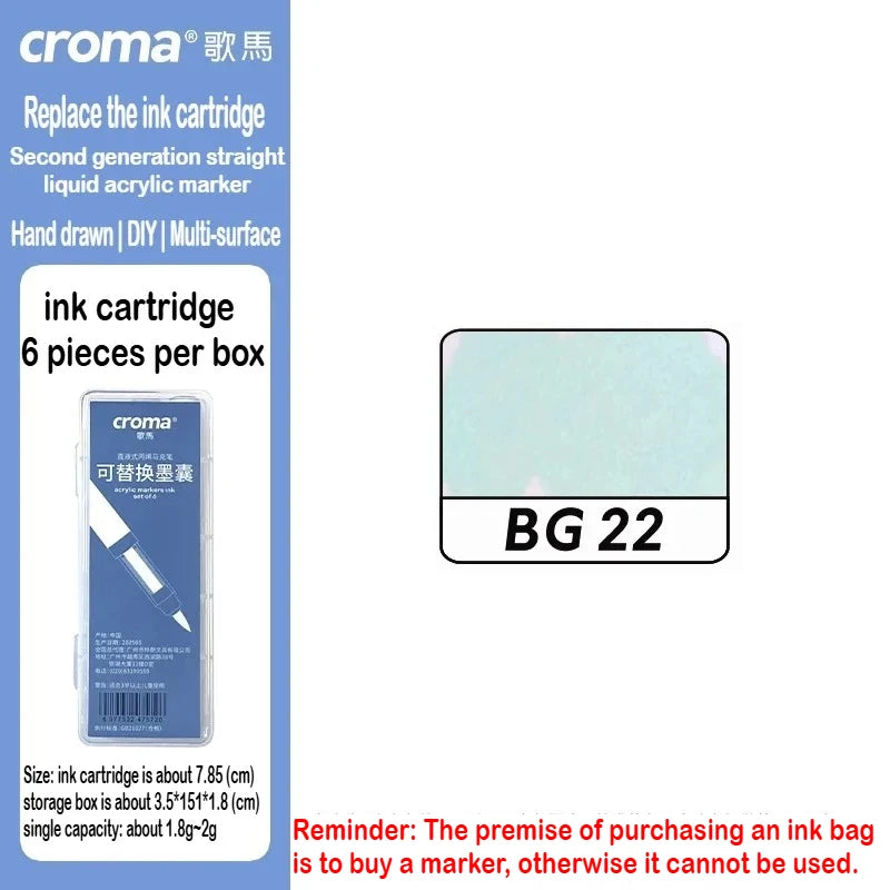 Croma 160/24 Color Replaceable Ink Acrylic Markers