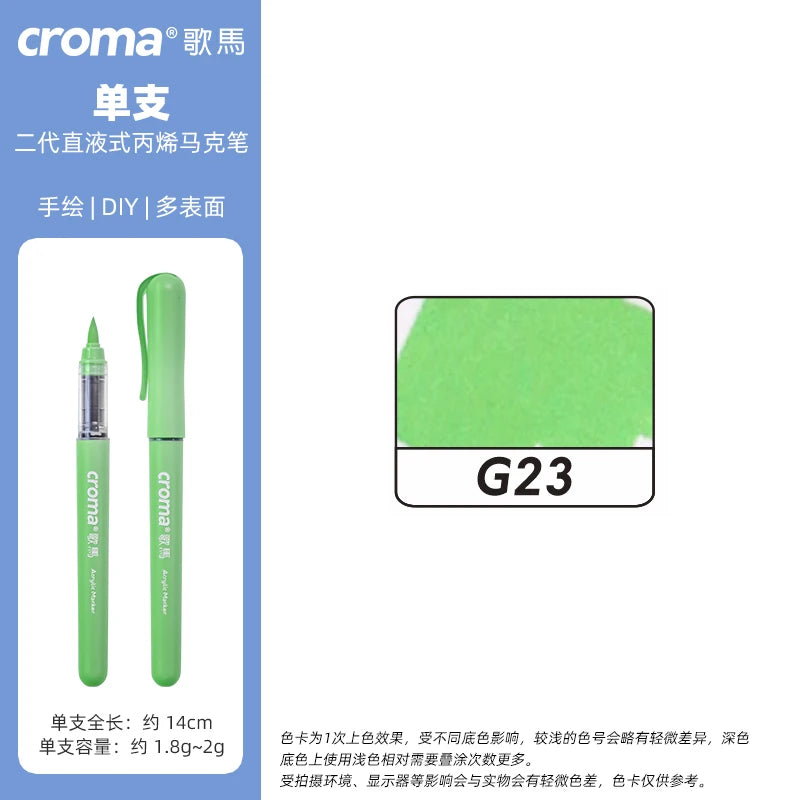 Croma 160 Colors Refillable Acrylic Markers – Washable
