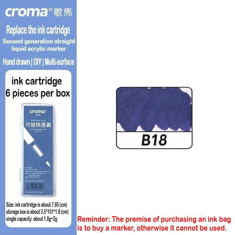 Croma 160/24 Color Replaceable Ink Acrylic Markers
