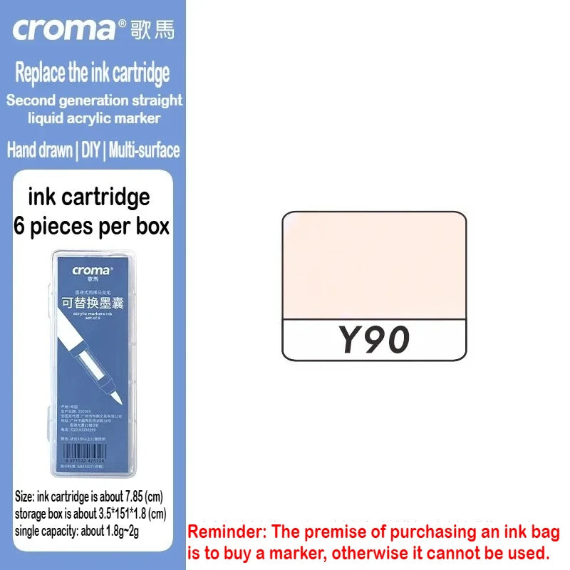 Croma 160/24 Color Replaceable Ink Acrylic Markers