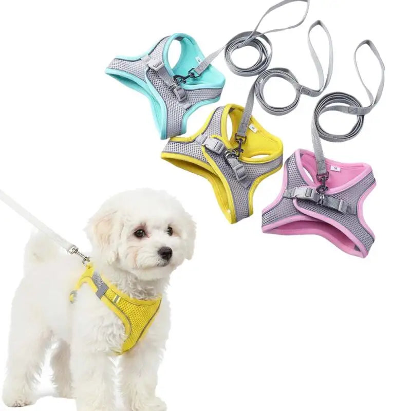 Adjustable Reflective Pet Harness with Leash | Escape-Proof Vest