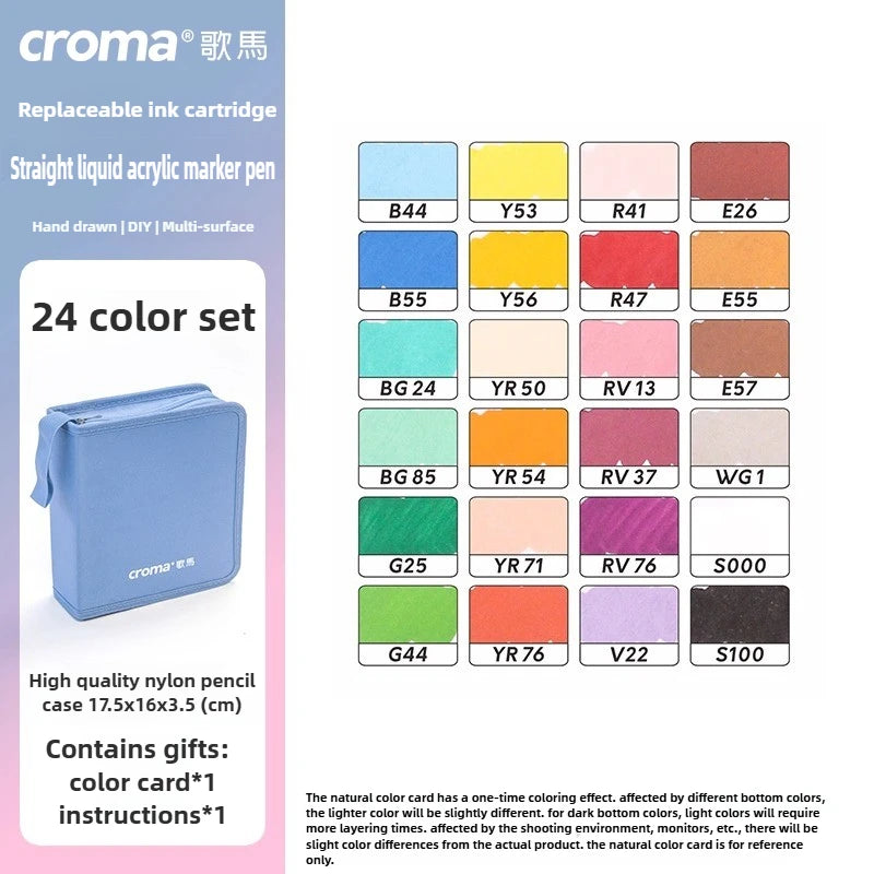 Croma 160/24 Color Replaceable Ink Acrylic Markers